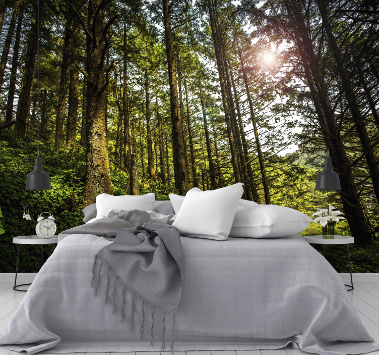 Sunny forest wall mural!! - TenStickers