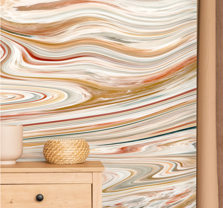 Texture wall mural flowing pattern design - TenStickers