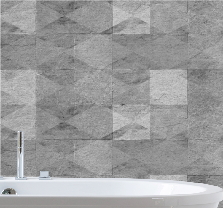 Texture wall mural geometric stone design - TenStickers