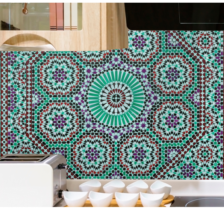 Texture wall mural ornate geometric design - TenStickers
