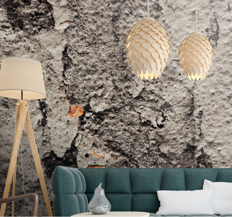 Texture wall mural textured concrete wall - TenStickers