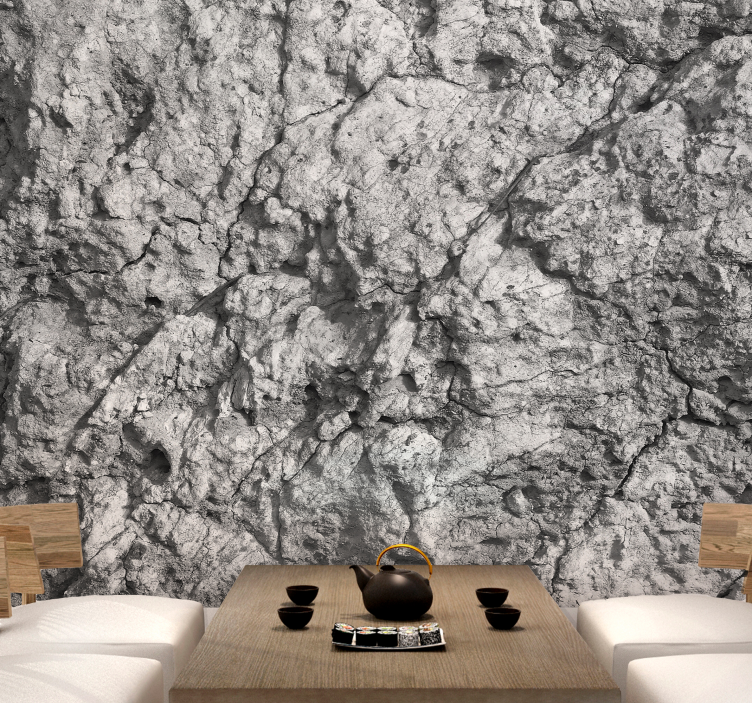 Texture wall mural textured rock surface - TenStickers