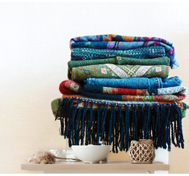 Textured Wrapped Fabrics texture wall mural - TenStickers