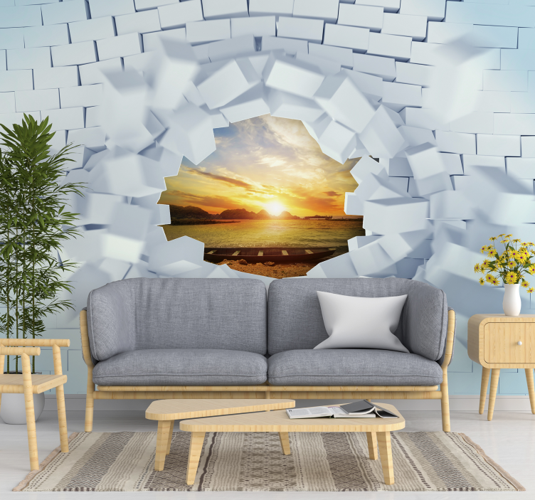 Trompe-l'oeil  3D Wall Mural - TenStickers