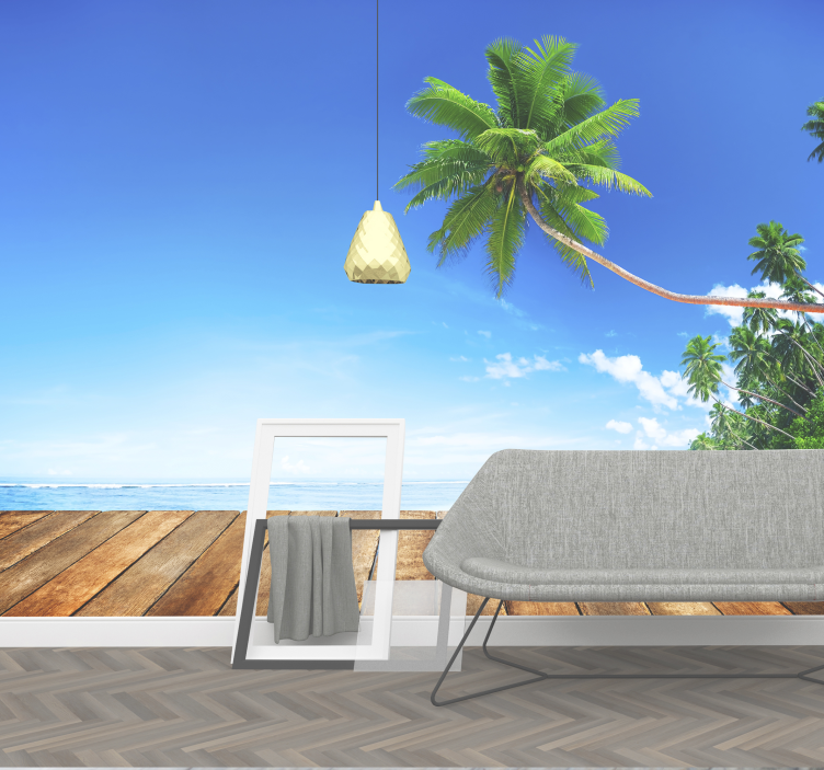 Tropical beach sea wall mural - TenStickers