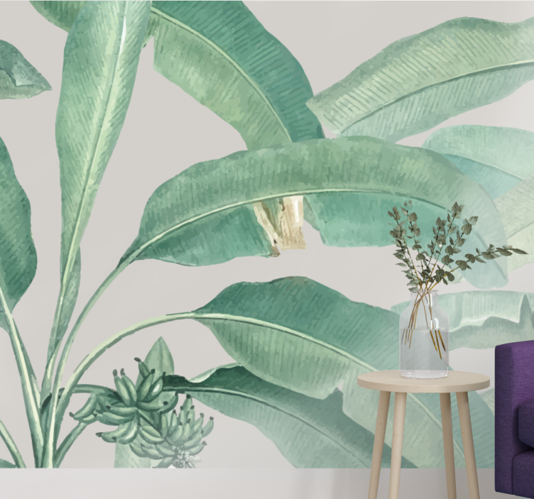 Tropical Leaf Arrangement wall mural nature - TenStickers