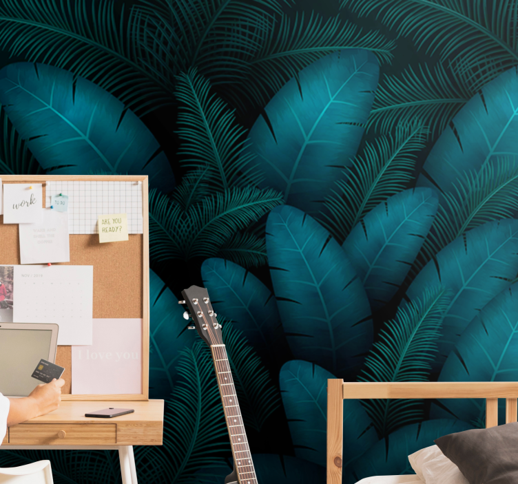 Tropical leaves Marriage Wall Murals - TenStickers