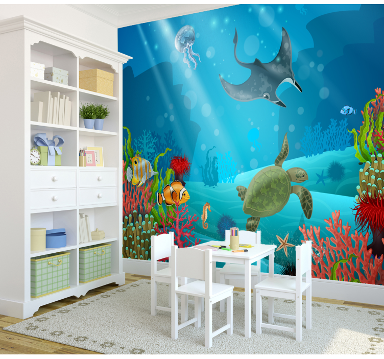 Underwater sea wall mural - TenStickers