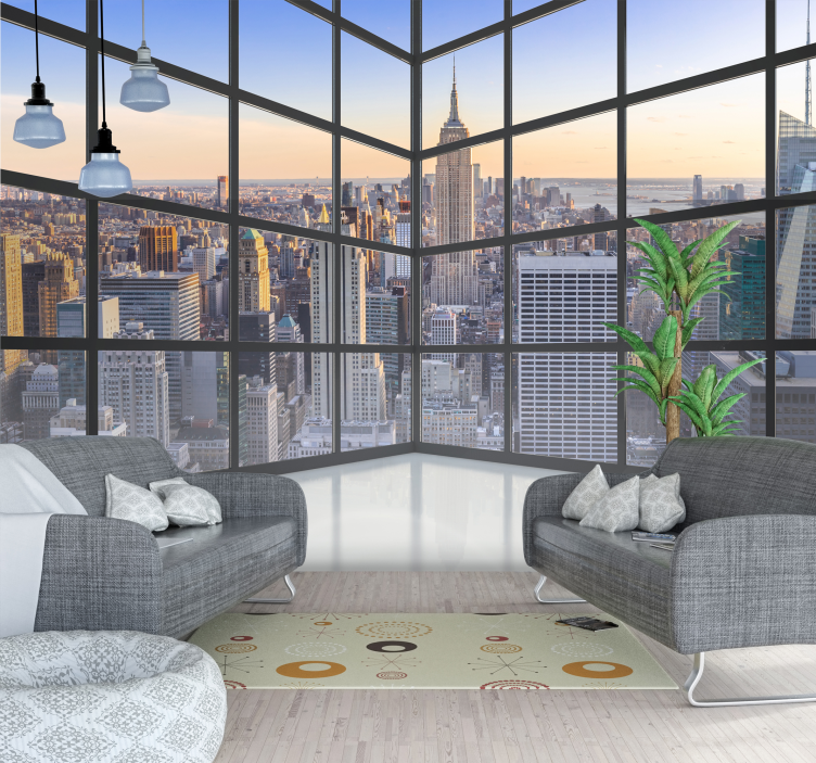 Urban Penthouse View wall mural new york - TenStickers