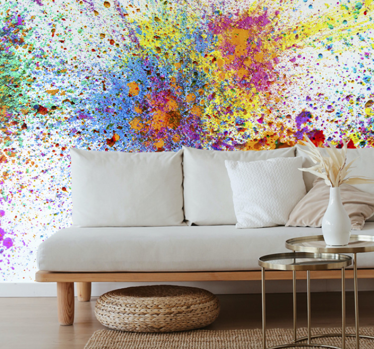 Vibrant Color Explosion abstract wall mural - TenStickers
