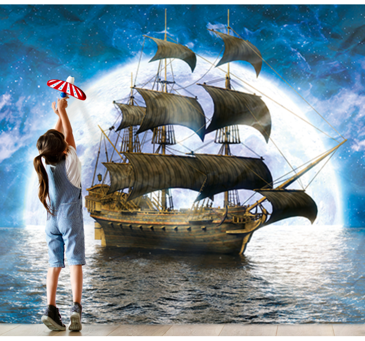 Wall mural fantasy adventure ship voyage - TenStickers