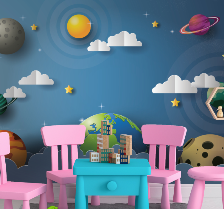 Wall mural fantasy cosmic dreamscape - TenStickers