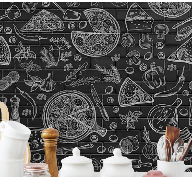 Wall mural kitchen culinary delights artwork - TenStickers