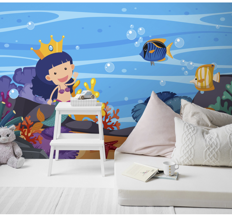 Wall mural mermaid for kids - TenStickers