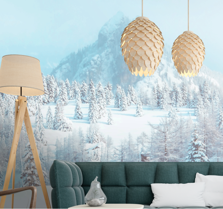 Wall mural mountain icy peak landscape - TenStickers