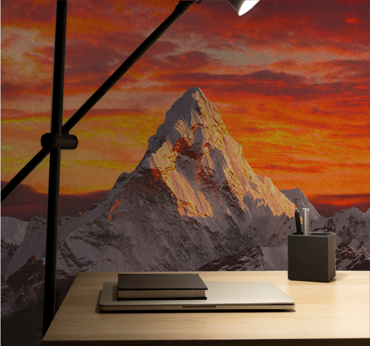 Wall mural mountain majestic mountain sunset - TenStickers