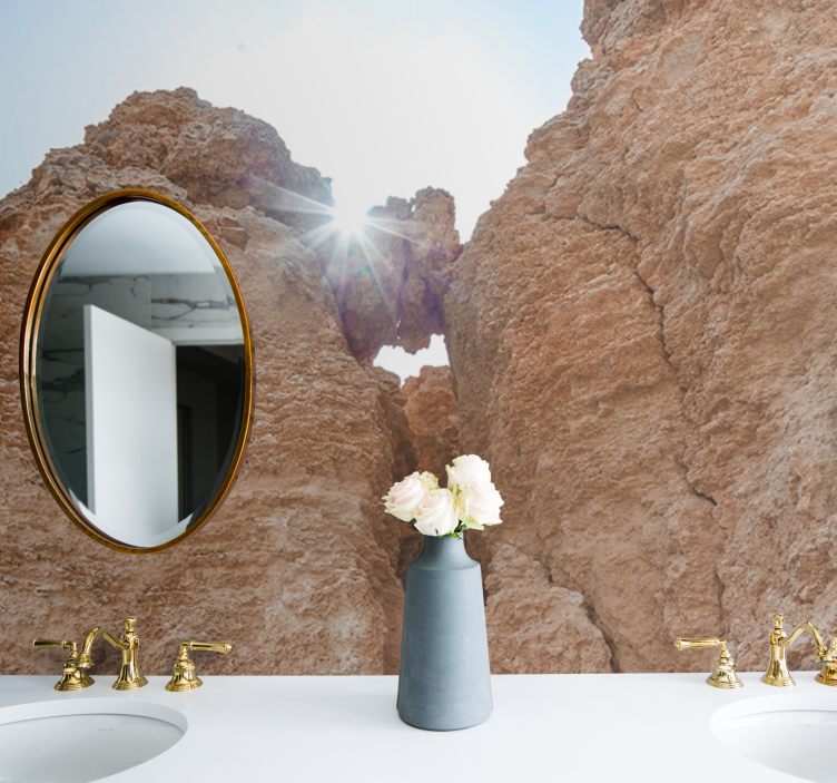 Wall mural mountain rocky landscape view - TenStickers