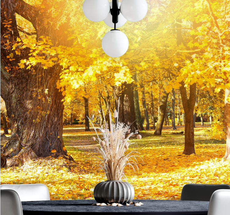 Wall mural nature autumn trees scenery - TenStickers