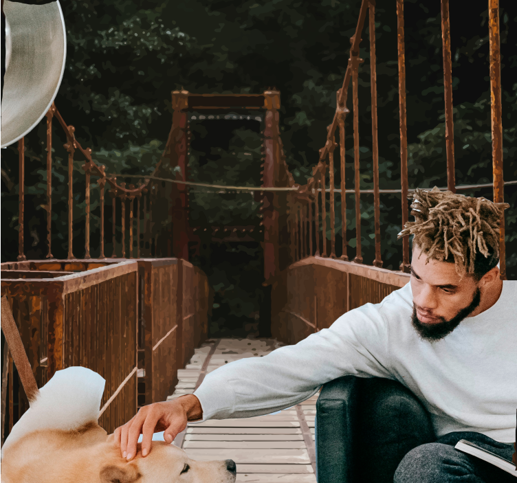 Wall mural nature bridges in nature - TenStickers