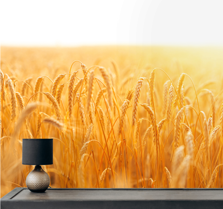 Wall mural nature golden grain meadow - TenStickers