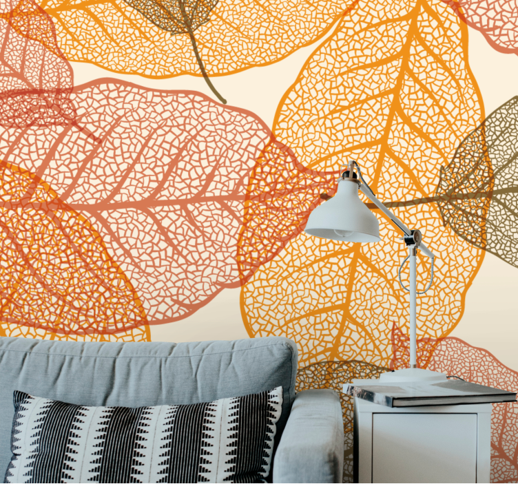 Wall mural nature intricate leaf designs - TenStickers