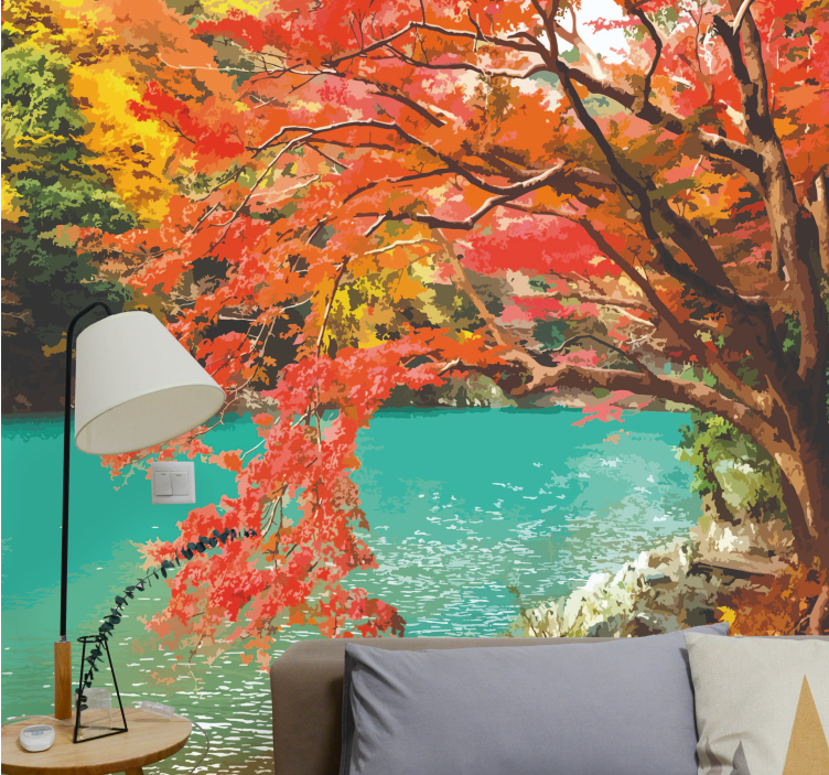 Wall mural nature lively autumn landscape - TenStickers