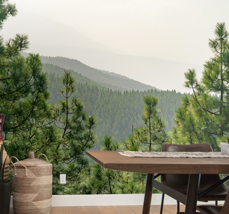 Wall mural nature lush green landscape - TenStickers