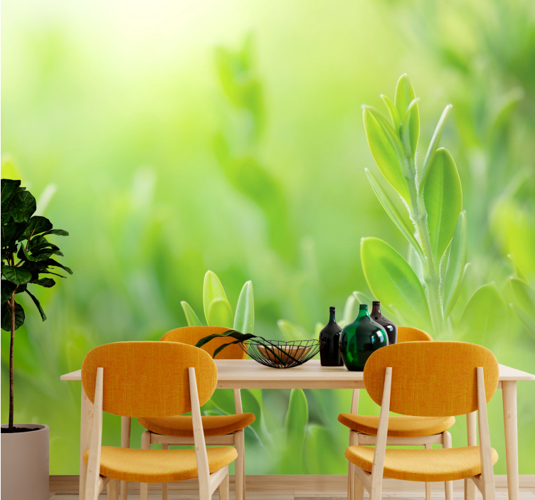 Wall mural nature lush greenery detail - TenStickers