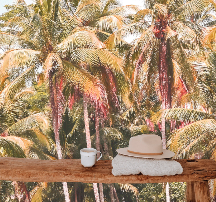 Wall mural nature lush palm forest - TenStickers