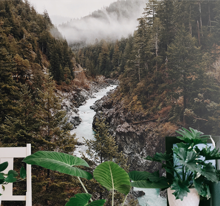 Wall mural nature majestic river landscape - TenStickers