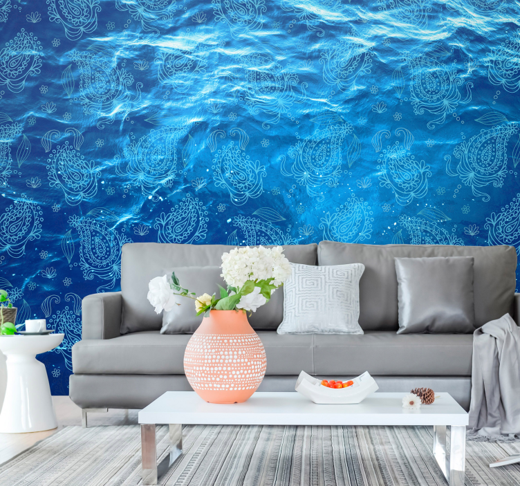 Wall mural nature ocean waves design - TenStickers