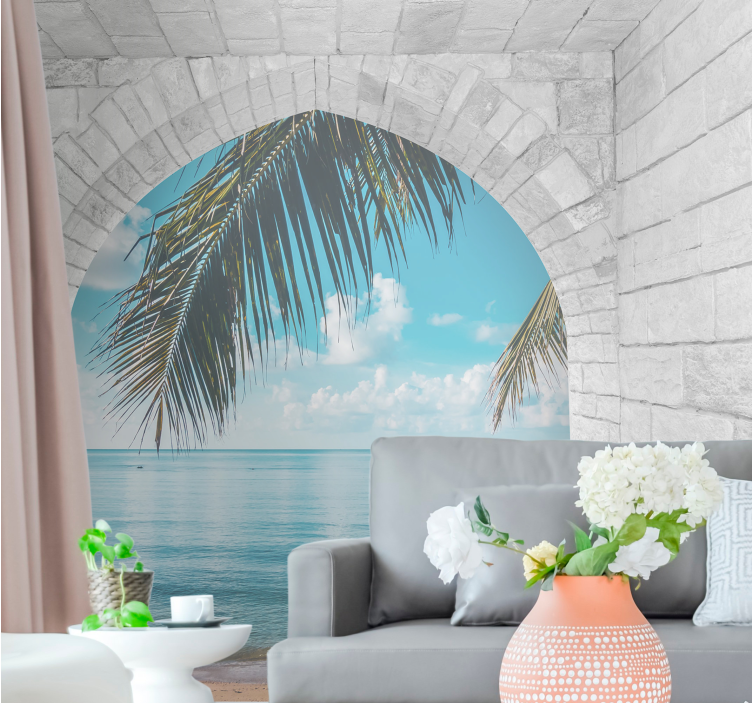 Wall mural nature palm tree escape - TenStickers