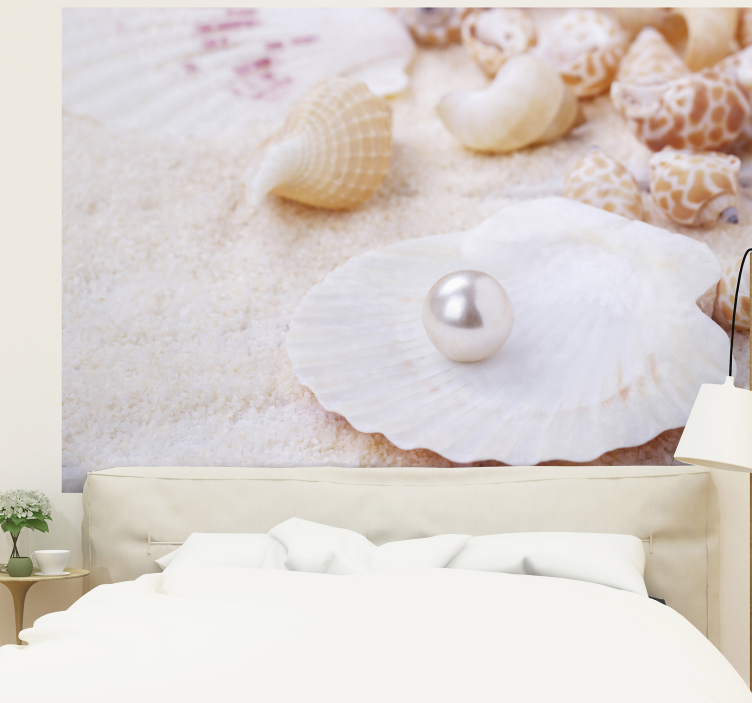 Wall mural nature shells with pearls - TenStickers
