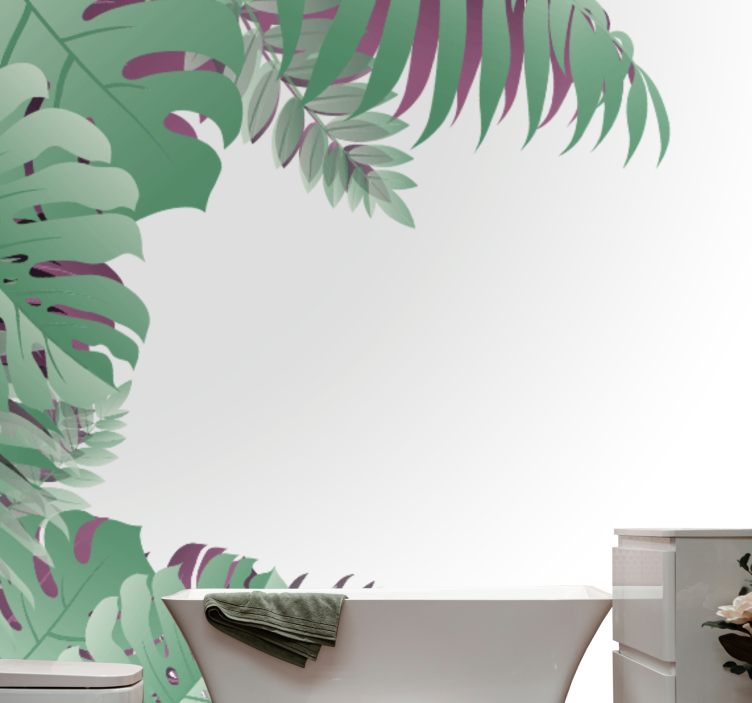 Wall mural nature tropical leaf design - TenStickers