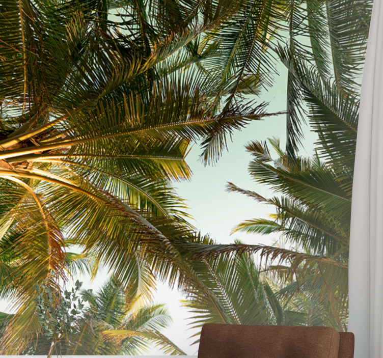 Wall mural nature tropical palm canopy - TenStickers