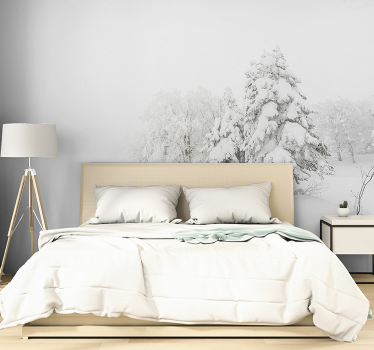 Wall mural nature winter forest landscape - TenStickers