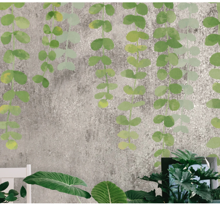 Wall mural nature with hanging greenery design - TenStickers
