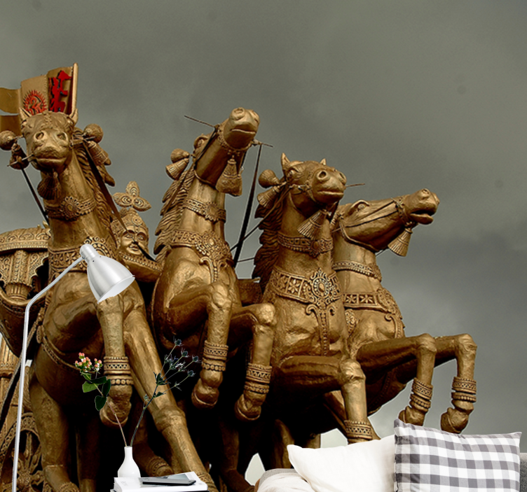 Wall mural vehicle historical chariot horses - TenStickers