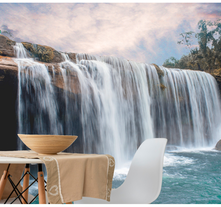 Wall mural waterfall majestic waterfall cascade - TenStickers