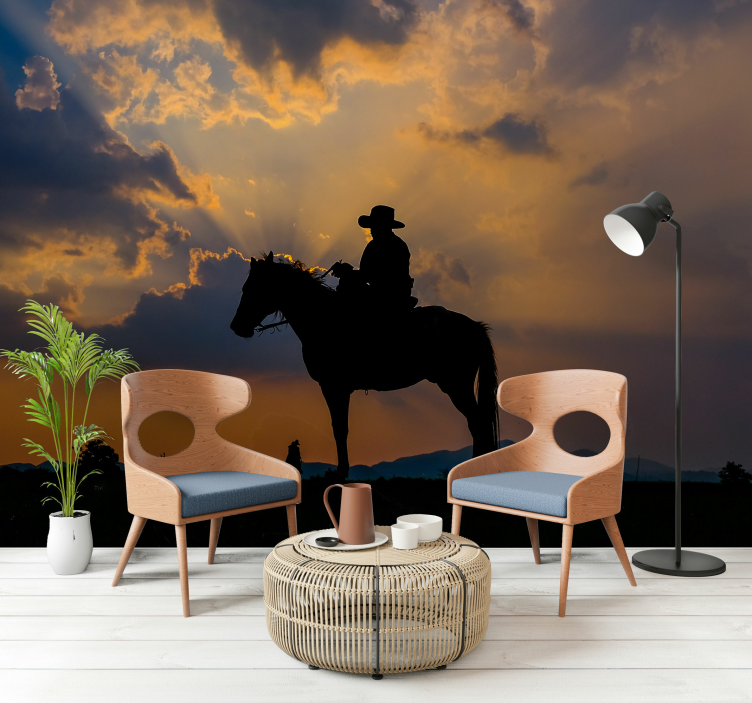 Wall photo horse riding  3D Sticker - TenStickers