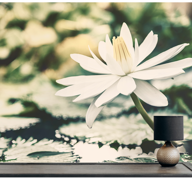 White Lotus on Lake wall mural - TenStickers