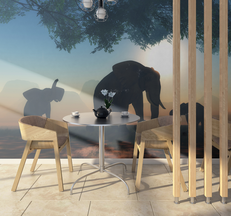 Wild Elephant Animal Wall Mural - TenStickers