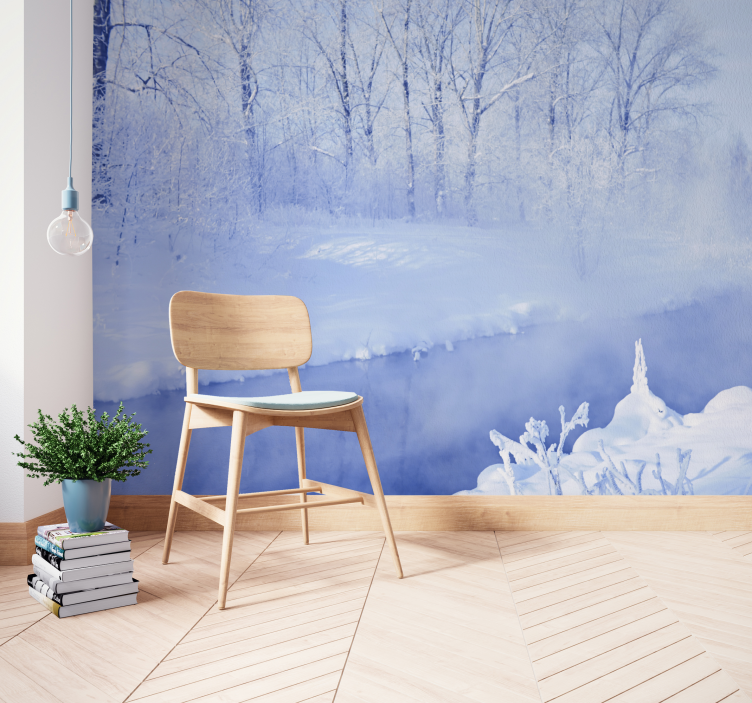 Winter landscape serenity landscape wall mural - TenStickers