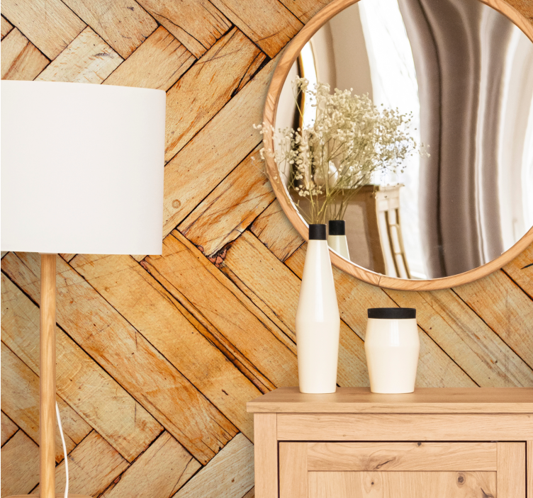 Wooden blocks "Industrial Style"  wall mural - TenStickers