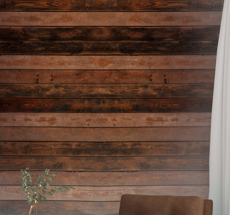 Woods wall mural natural timber panels - TenStickers