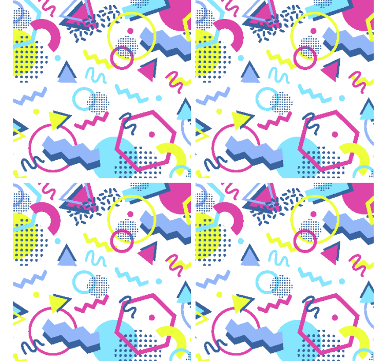 Geek coasters with vibrant geometric designs - TenStickers