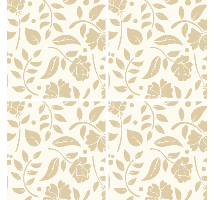Floral pattern motif coasters - TenStickers