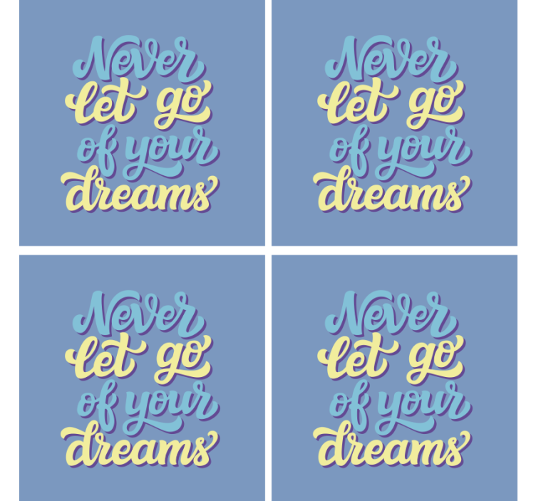Text coasters inspirational typography art - TenStickers