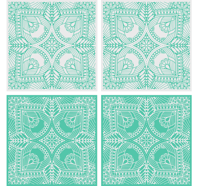 Coasters intricate flower arrangement - TenStickers