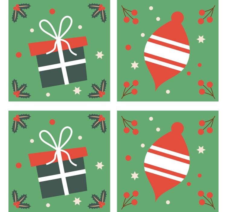Christmas coasters festive ornament and gift - TenStickers